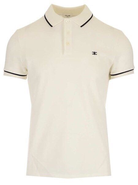  Polo Celine Trắng Thêu Logo Ngực 2X136043F010B 