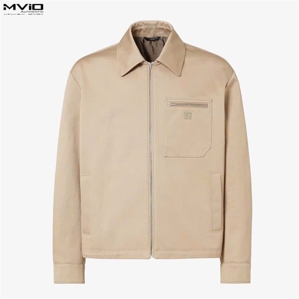  Khoác Fendi Be Khoá Zip Logo FF FW1393 AUVI F0QE3 