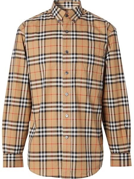  Sơ Mi Burberry Dài Tay Vintage Cúc Cổ 8022268 