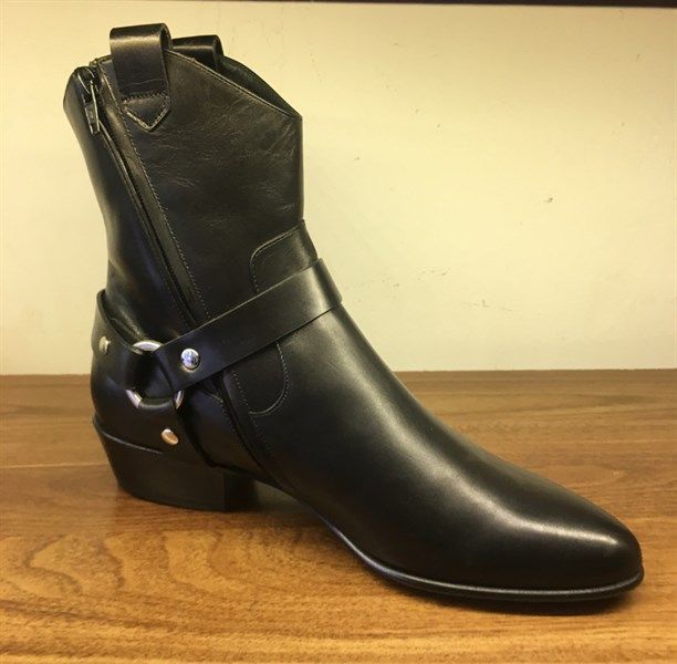  Boot Luis Leeman Đen Da Trơn 