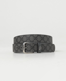  Belt Gucci Grey Vân Monogram Khoá Bạc GG 673921 FABY31244 