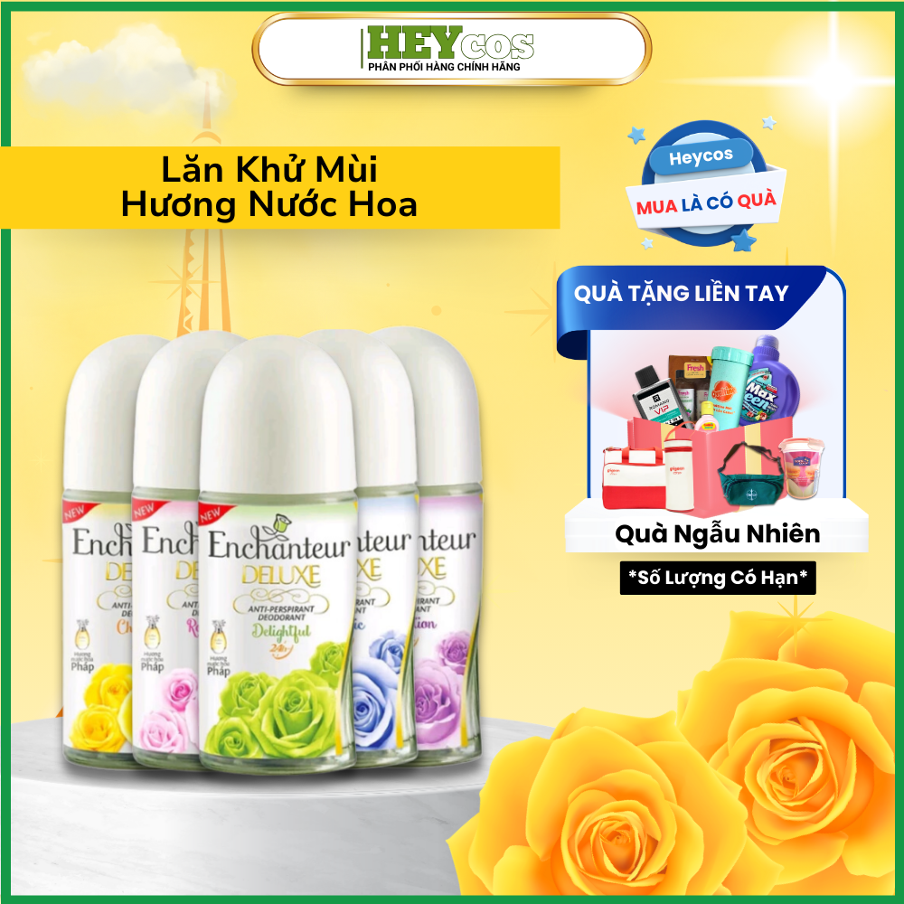 Lăn khử mùi hương nước hoa Enchanteur Charming/ Sensation/ Delightful/ Romantic/ Magic 25ml/50ml