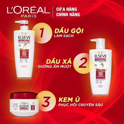  Kem Ủ Phục Hồi Tóc L'oreal Paris Elseve Total Repair 5 Repairing Mask - 200ml(8108) 