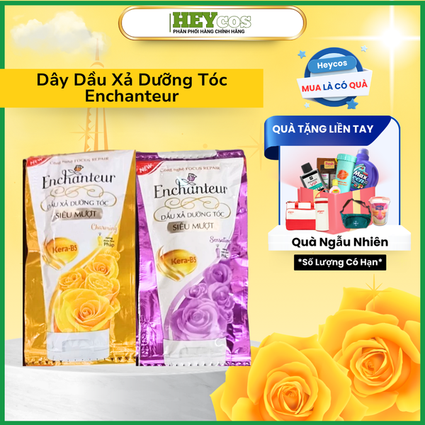  Dây 12 gói dầu xả dưỡng tóc Enchanteur siêu mềm mượt 6g/gói| HEYCOS 