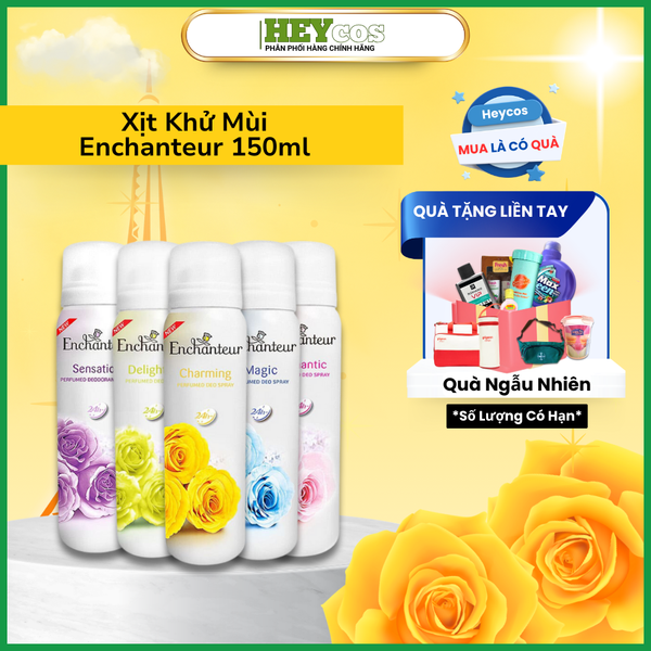  Xịt khử mùi Enchanteur Charming/Delightful/Romantic/Magic 150ml | HEYCOS 