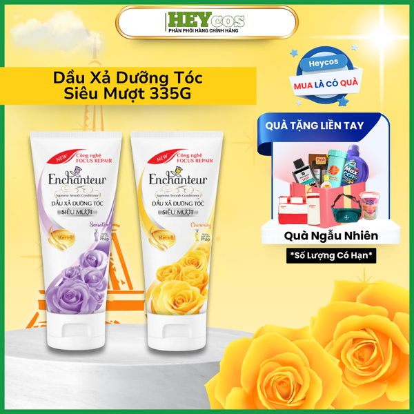  Dầu Gội Và Dầu Xả Dưỡng Tóc Siêu Mượt Enchanteur Charming/Sensation Keratin 650g/335g | HEYCOS 