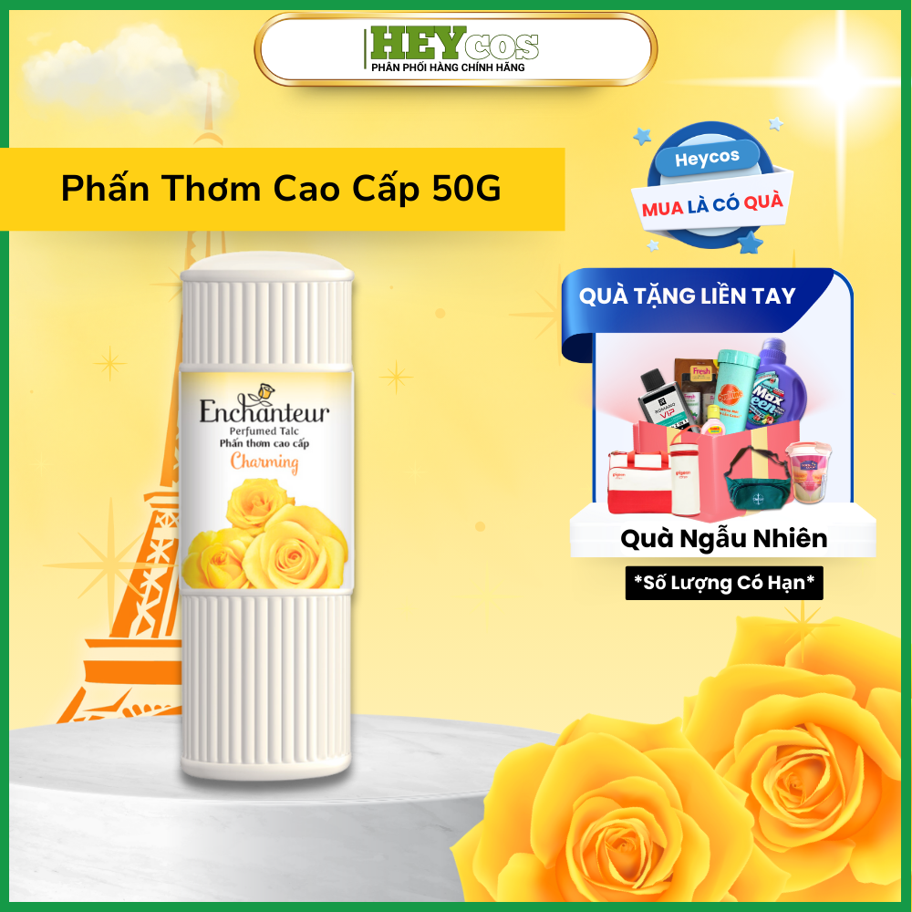Phấn Thơm Cao Cấp Enchanteur Charming 50g | HEYCOS