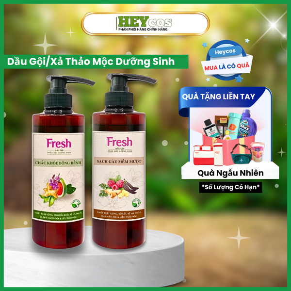  Dầu Gội Fresh Thảo Mộc Dưỡng Sinh 480g (Sạch Gàu Mềm Mượt / Chắc Khỏe Bồng Bềnh) 