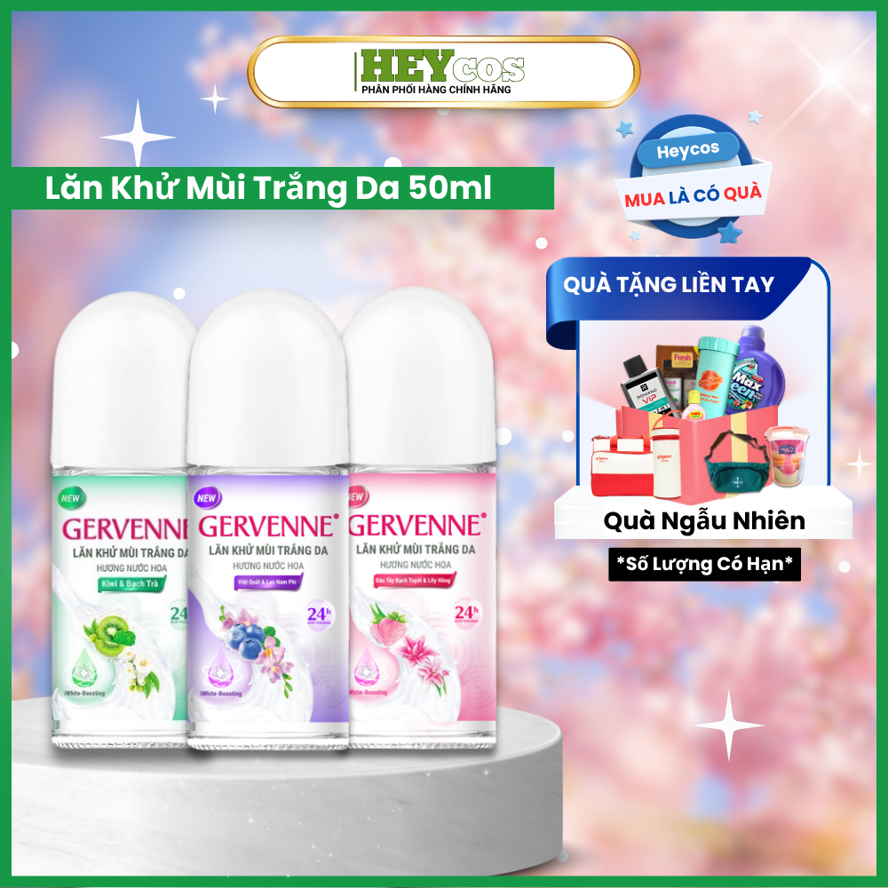  Lăn Khử Mùi Trắng Da Gervenne 50ml | HEYCOS 