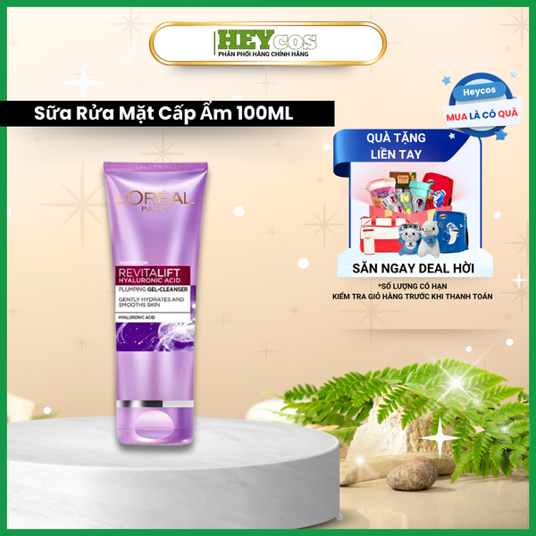  Sữa Rửa Mặt Cấp Ẩm L'Oreal Paris Revitalift Hyaluronic Acid 100ml 