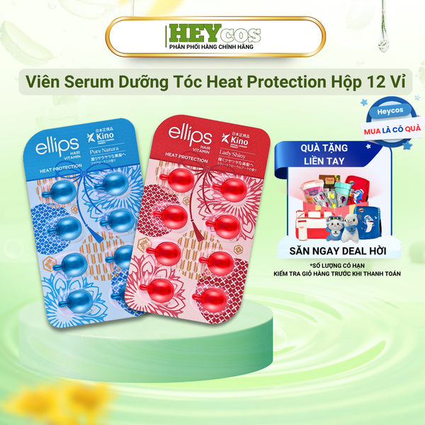  Hộp 12 Vỉ Tinh Dầu Dưỡng Tóc Ellips Nuôi Dưỡng Tóc Óng Mượt, Giảm Rụng, Giảm Hư Tổn 
