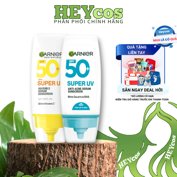  Kem Chống Nắng Garnier Phổ Rộng Kiềm Dầu Đến 12H & Hỗ Trợ Giảm Mụn Spf 50+PA++++ 30ML 
