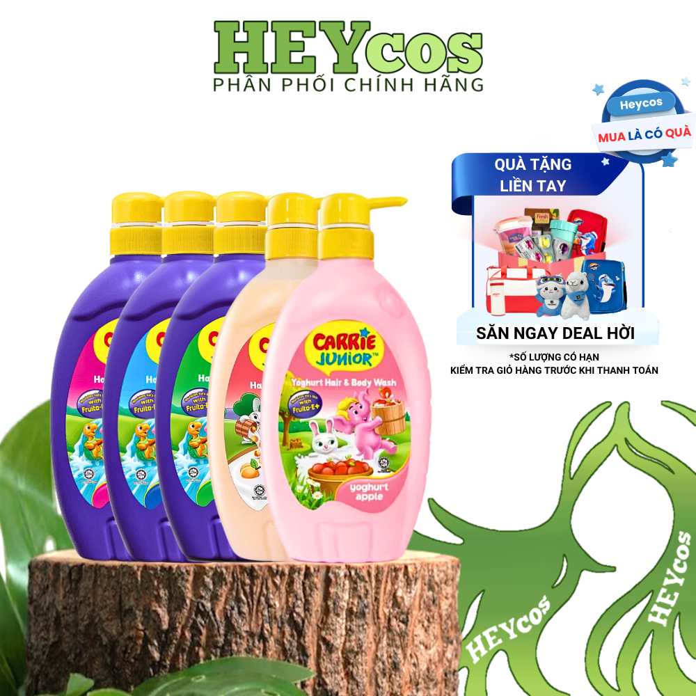  Sữa tắm gội toàn thân Carrie Junior dành cho bé từ 2 tuổi 700G| HEYCOS 
