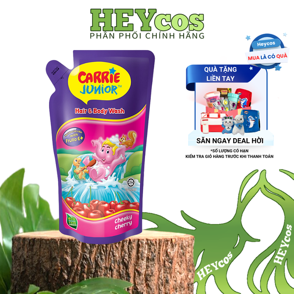  Túi Sữa Tắm Gội Carrie Junior Hương Cherry 500G 