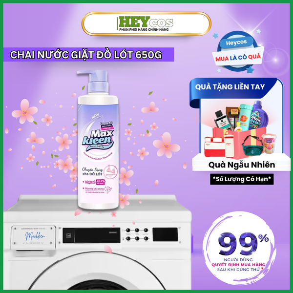  [CHÍNH HÃNG] Nước giặt xả MaxKleen đồ lót 650g 