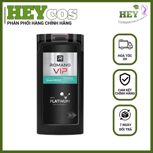  Dầu Gội Cao Cấp Cho Nam Romano VIP 180g 