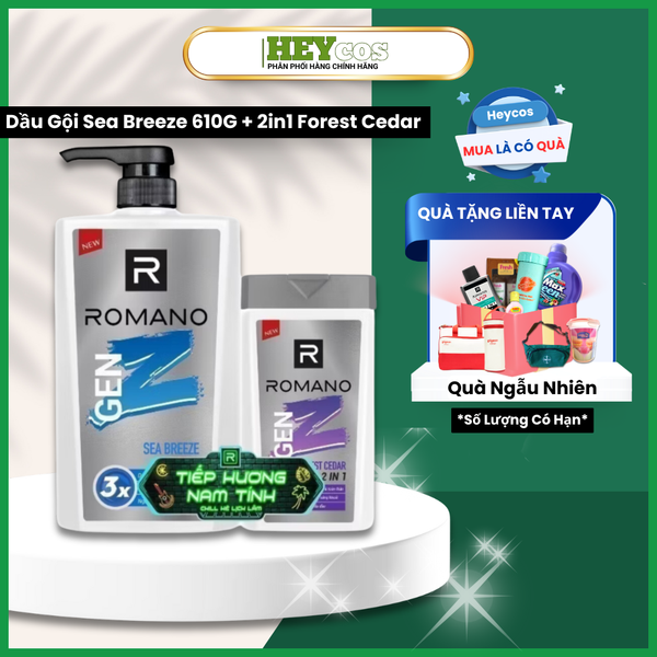  Dầu Gội & Tắm Gội Romano Gen Z 610g 