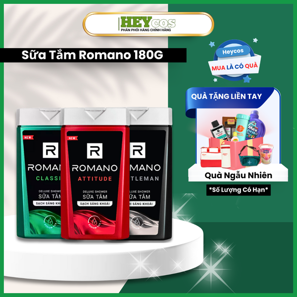  Sữa Tắm Hương Nước Hoa Romano 180G CLASSIC/GENTLEMAN/ATTITUDE 
