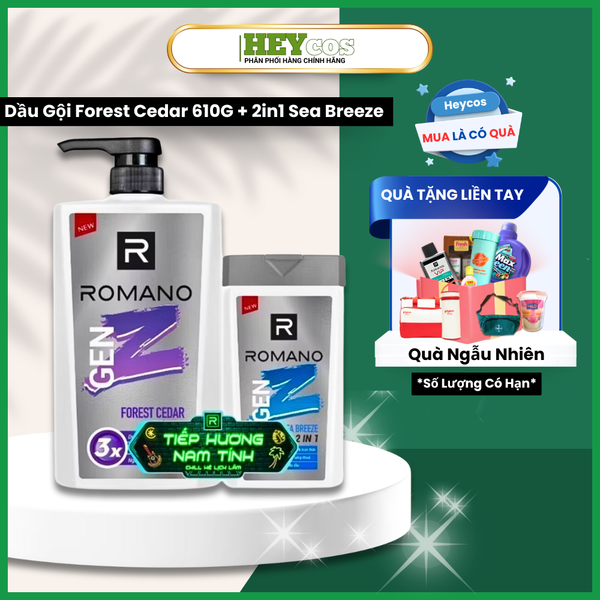  Dầu Gội & Tắm Gội Romano Gen Z 610g 