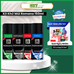 Xịt Khử Mùi Toàn Thân Ngăn Mồ Hôi Và Mùi Cơ Thể Romano 150ml |HEYCOS