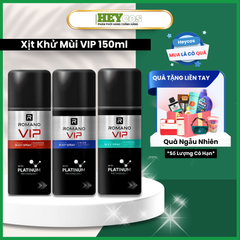 Xịt Khử Mùi Cao Cấp Romano Vip 150ml Passion/Vision |HEYCOS