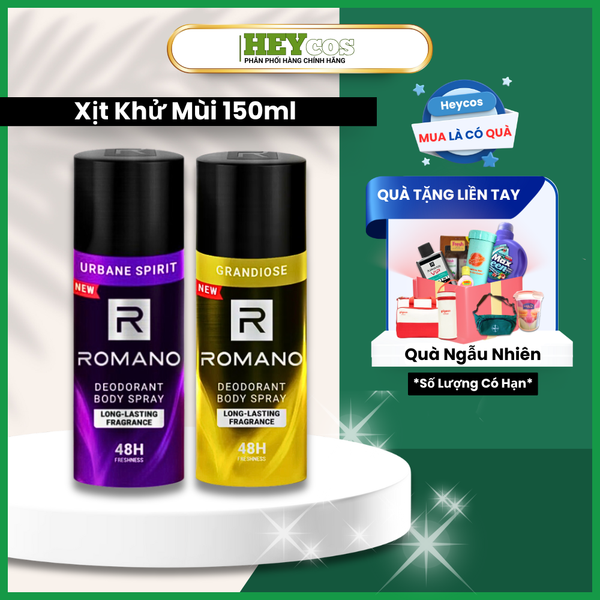  Xịt Khử Mùi Romano Grandiose/ Urbane Spirit 150ml | HEYCOS 