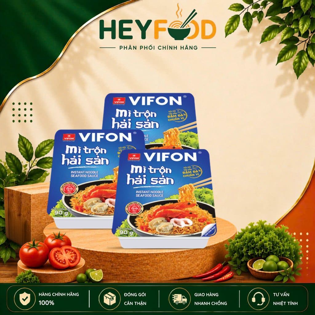  Combo 3 Khay Mì Trộn Hải Sản VIFON 90g/Khay 