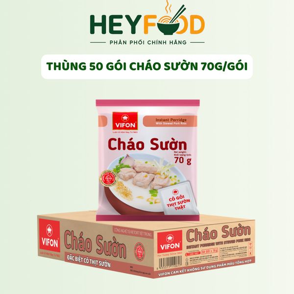  Thùng 50 Gói Cháo Sườn VIFON 70gr/Gói - Có Gói Thịt Thật 