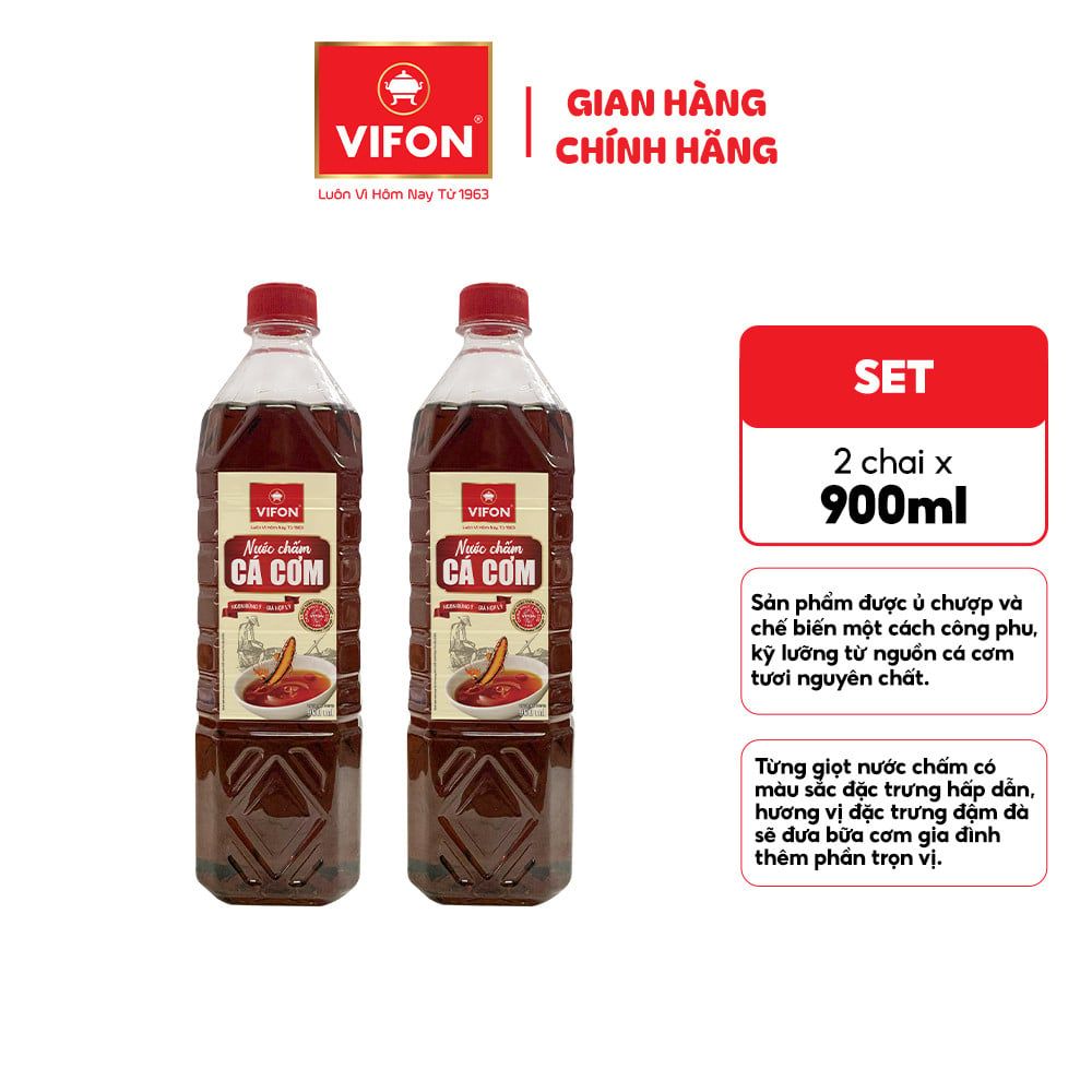  Chai Nước Chấm Cá Cơm VIFON 900ml/Chai - Đậm Đà Trọn Vị 