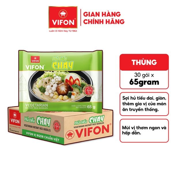  Thùng 30 Gói Hủ Tiếu Chay VIFON 65g/Gói 