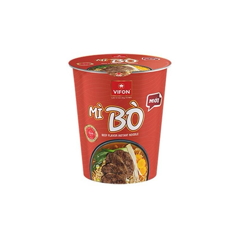 Thùng 24 Ly Mì Bò Vifon 60g/Ly - Mì ly ăn liền tiện lợi 
