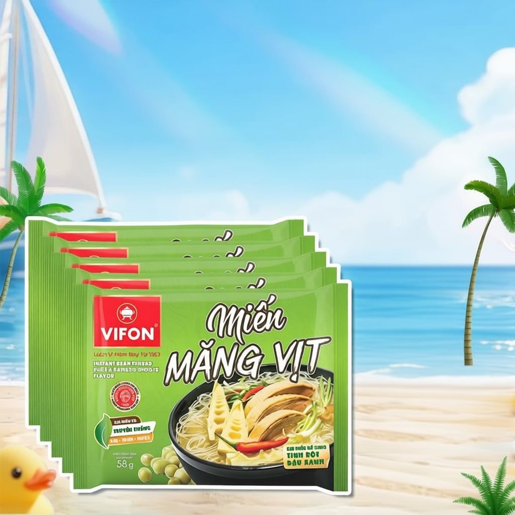  Combo 3/ Combo 5 Gói Miến Măng Vịt - Hương Vị Đậm Đà, 58g/Gói 