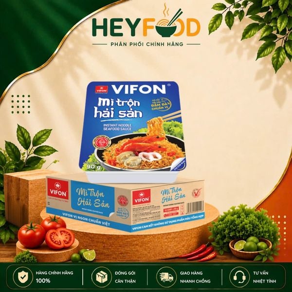  Thùng 18 Khay Mì Trộn Hải Sản VIFON 90g/Khay 