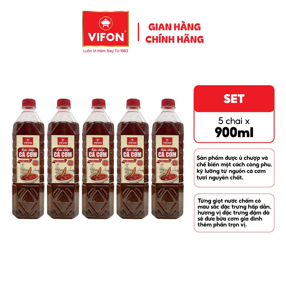  Chai Nước Chấm Cá Cơm VIFON 900ml/Chai - Đậm Đà Trọn Vị 
