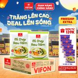 [CHÍNH HÃNG] Thùng 30 Gói Mì Chay Lẩu Thái/ Rau Nấm VIFON - Sợi Mì Giòn Trơn, Thơm Ngon 65g/Gói 