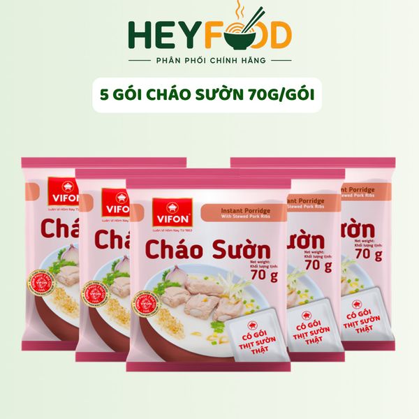  Combo 3 Gói/Combo 5 Gói Cháo Sườn VIFON - Có Gói Thịt Thật 