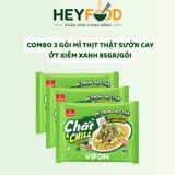  Combo 5 Gói Mì Trộn Thịt Thật Sườn Cay Ớt Xiêm Xanh VIFON 85gr - Đậm Vị, Tiện Lợi 