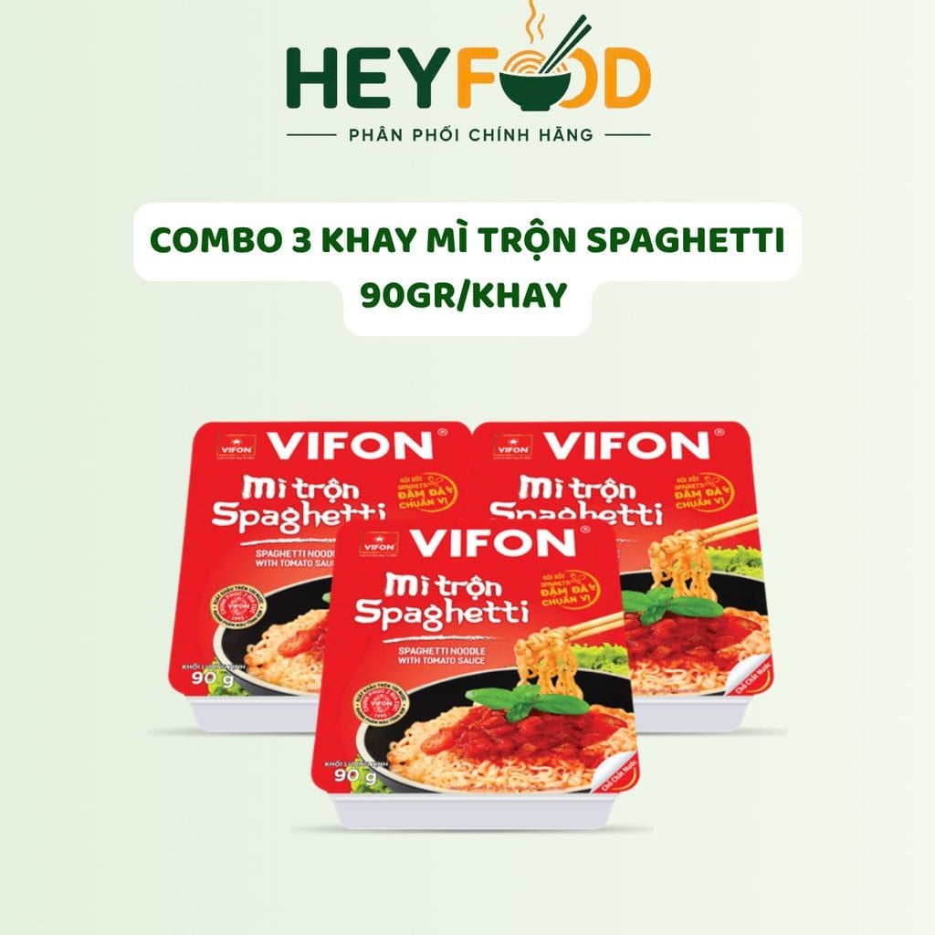  Combo 3 Khay Mì Trộn Spaghetti VIFON 90g/Khay 