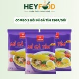  Combo 5 Gói/Combo 3 Gói Mì Gà Tím VIFON 75g/Gói - Hương Vị Đậm Đà Truyền Thống 