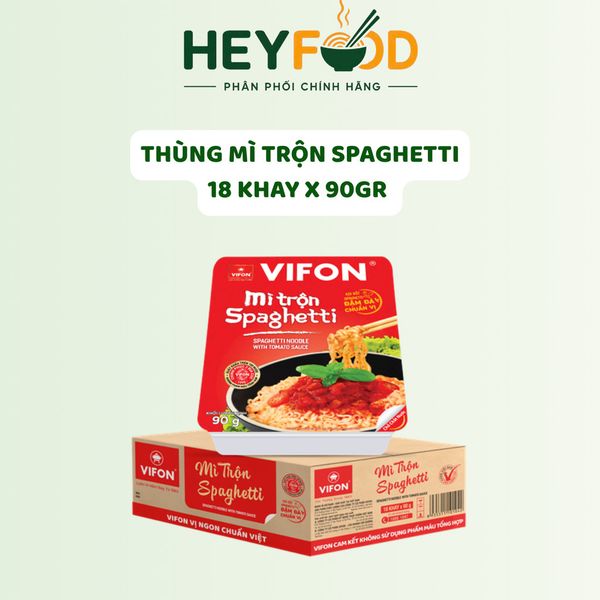  Thùng 18 Khay Mì Trộn Spaghetti VIFON 90g/Khay 