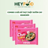  Gói Mì Thịt Thật Sườn Cay Chất & Chill VIFON 85gr – Ngon Đậm Vị, Sợi Dai 