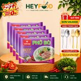  Combo 5 Gói Phở Vifon Ăn Liền Vị Bò 65g - Sợi Dai Nước Dùng Đậm Đà 
