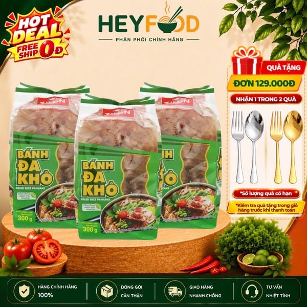  Set 3 Gói/1 Gói Bánh Đa Khô VIFON 300gr/Gói 