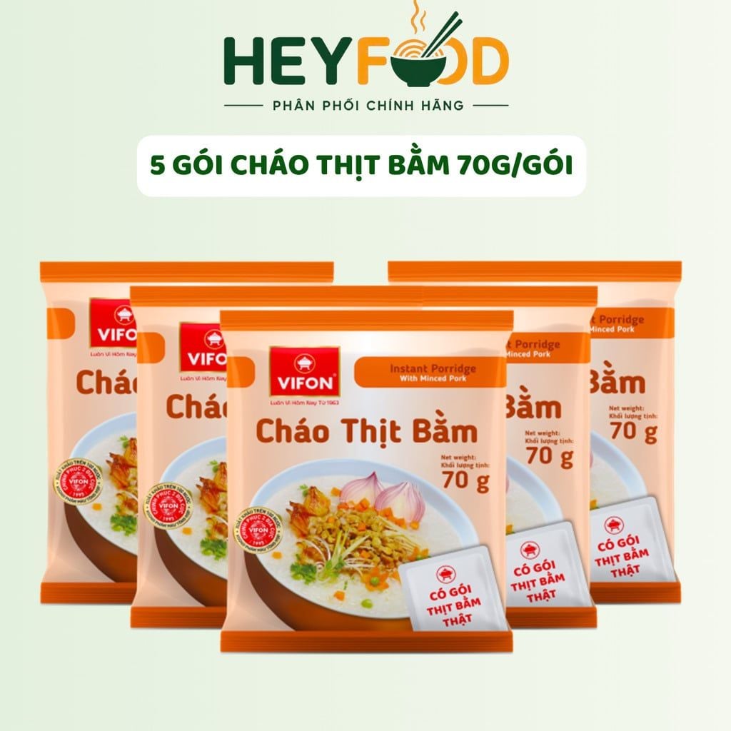  Combo 3 Gói/Combo 5 Gói Cháo Thịt Bằm VIFON - Có Gói Thịt Thật 