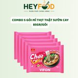  Gói Mì Thịt Thật Sườn Cay Chất & Chill VIFON 85gr – Ngon Đậm Vị, Sợi Dai 