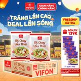  [CHÍNH HÃNG] Thùng 30 Gói Mì Chay Lẩu Thái/ Rau Nấm VIFON - Sợi Mì Giòn Trơn, Thơm Ngon 65g/Gói 