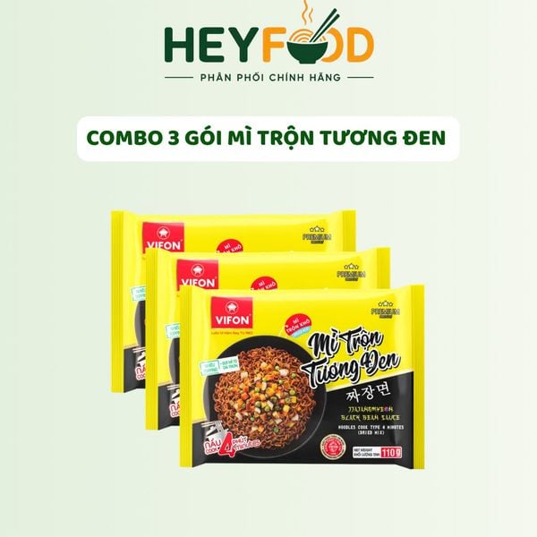  Combo 5 Gói Mì Nấu Mì Trộn Tương Đen VIFON 110gr/Gói - Sợi To Dai Giòn Vị Cay Bùng Nổ 