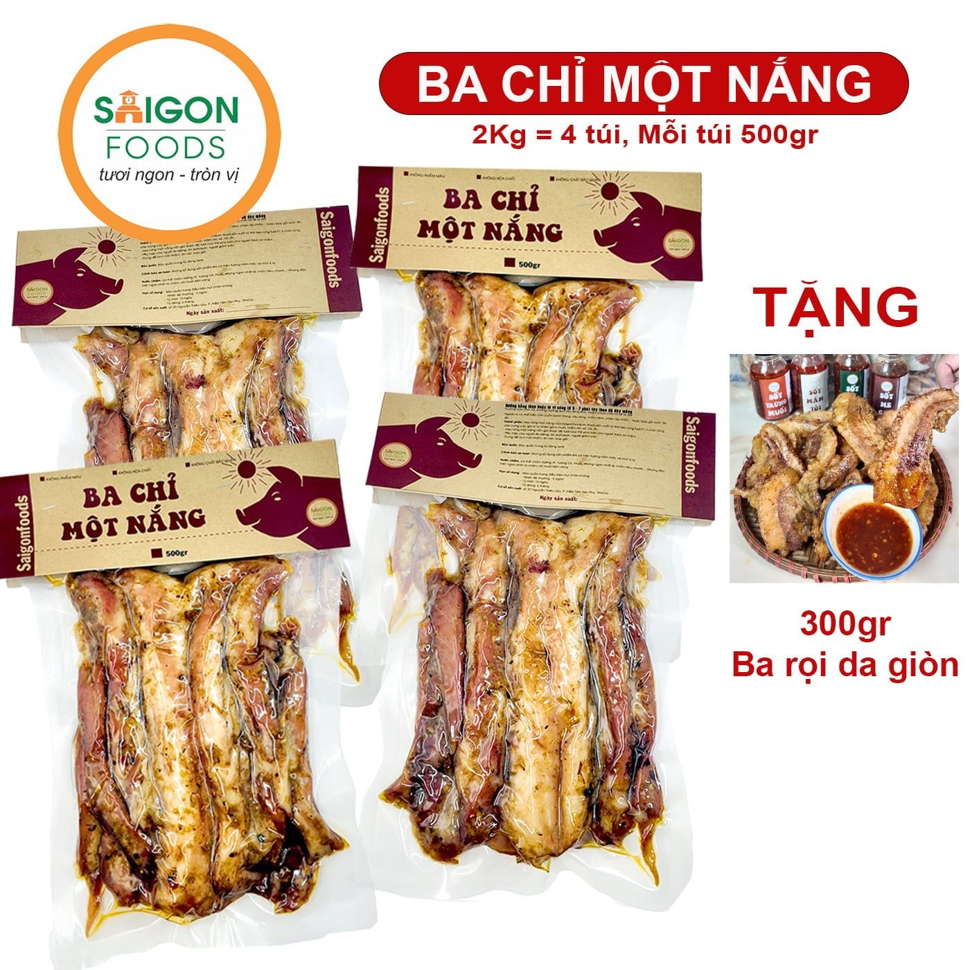  Ba rọi heo 2 nắng - [Giao hàng toàn quốc] 