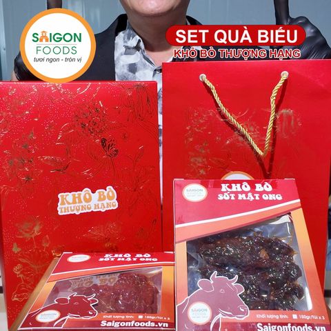  Set quà biếu - Khô bò mật on g thượng hạng - (Giao hàng toàn quốc) 