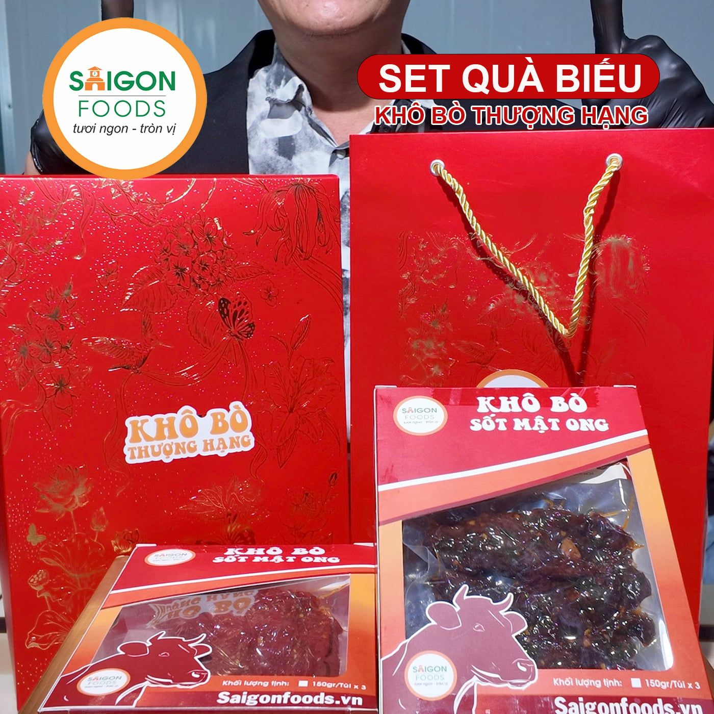  Set quà biếu - Khô bò mật on g thượng hạng - (Giao hàng toàn quốc) 